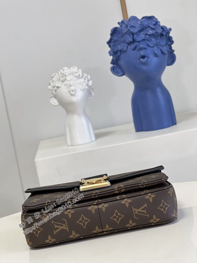 LV專櫃2023新款Marceau鏈條包老花女包 M46127黑 路易威登Pochette Métis手袋 dn1180